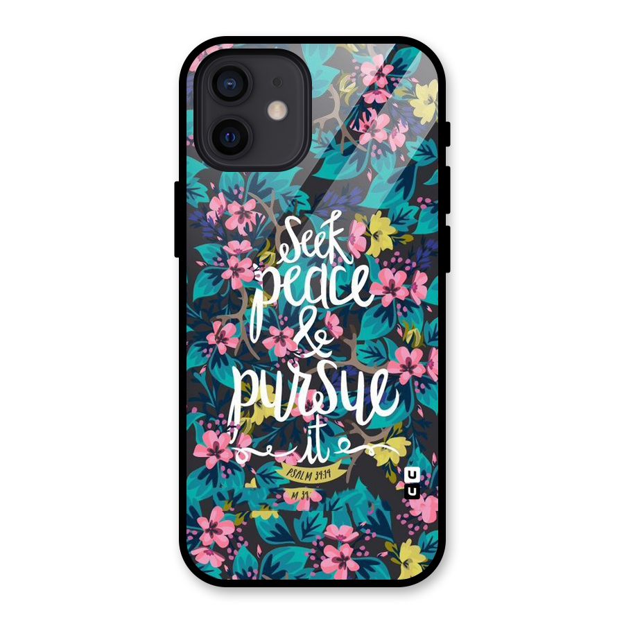 Seek Peace Glass Back Case for iPhone 12