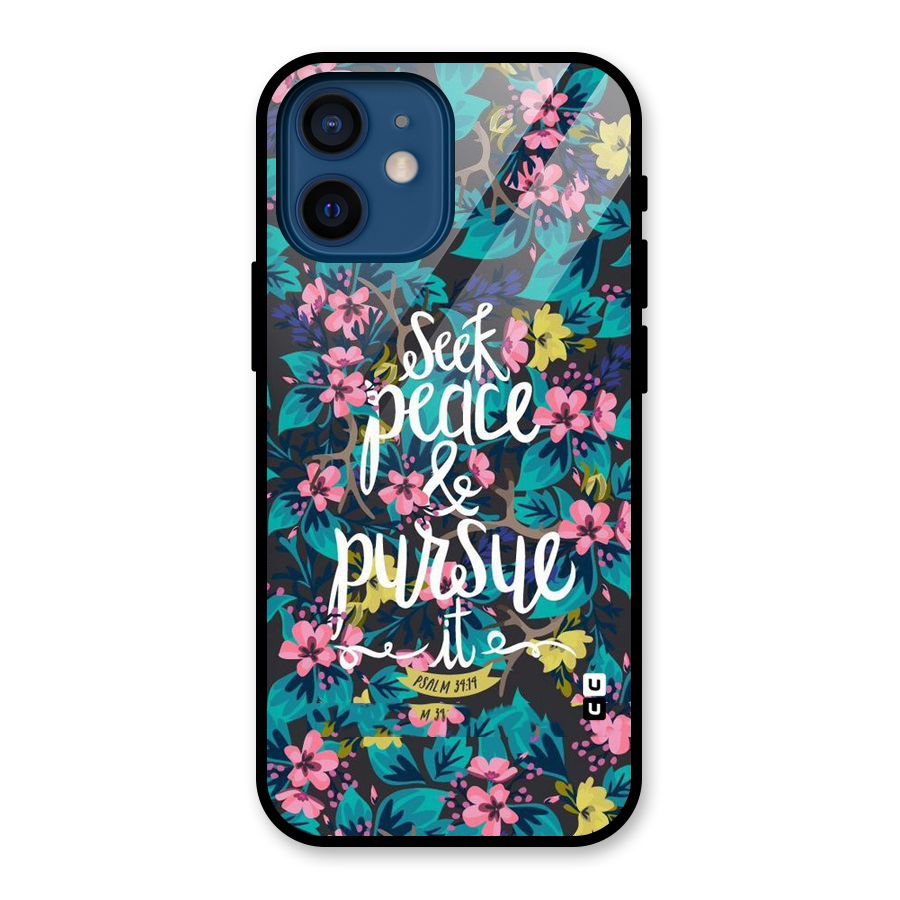 Seek Peace Glass Back Case for iPhone 12 Mini