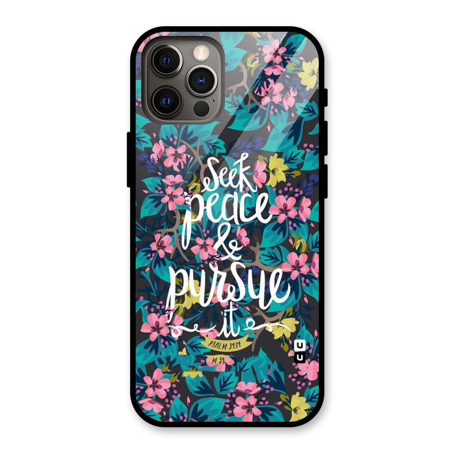 Seek Peace Glass Back Case for iPhone 12 Pro