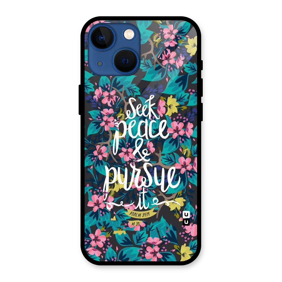 Seek Peace Glass Back Case for iPhone 13 Mini