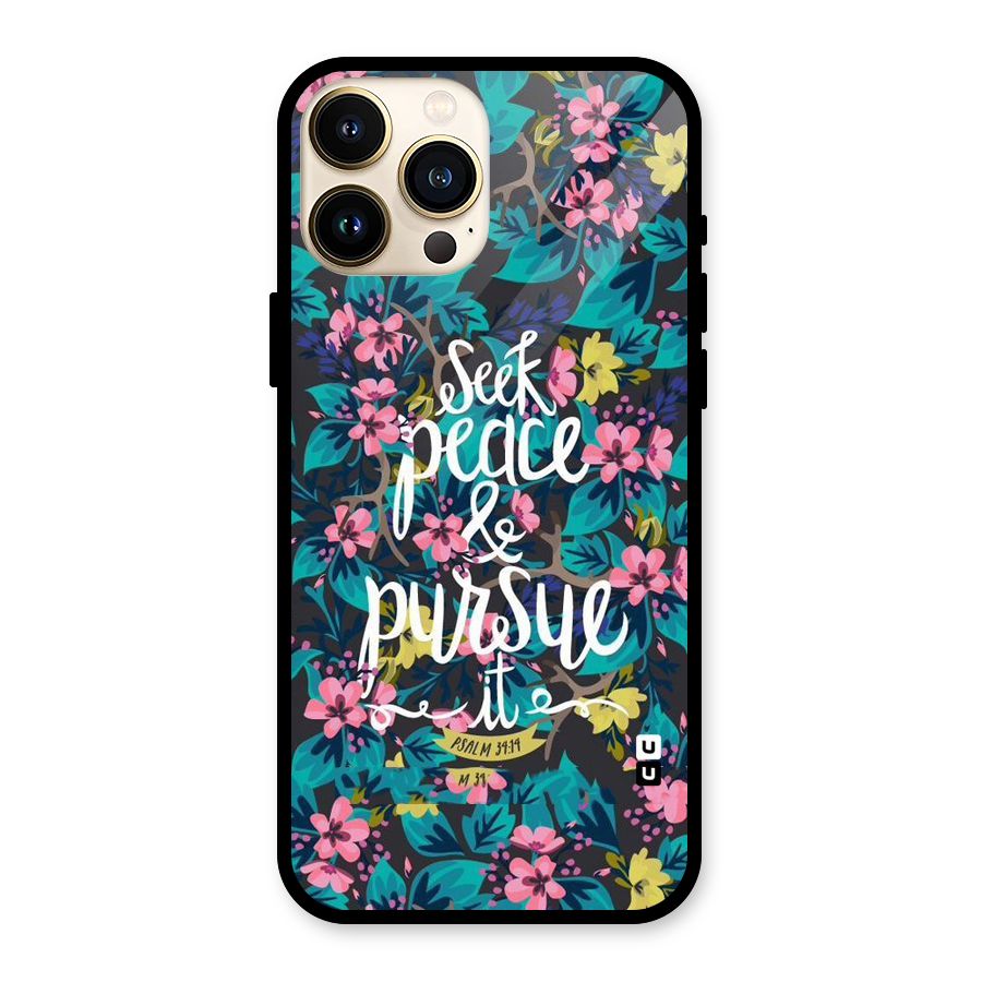Seek Peace Glass Back Case for iPhone 13 Pro Max