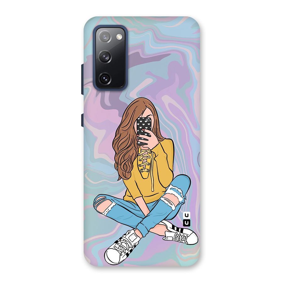 Selfie Girl Illustration Back Case for Galaxy S20 FE