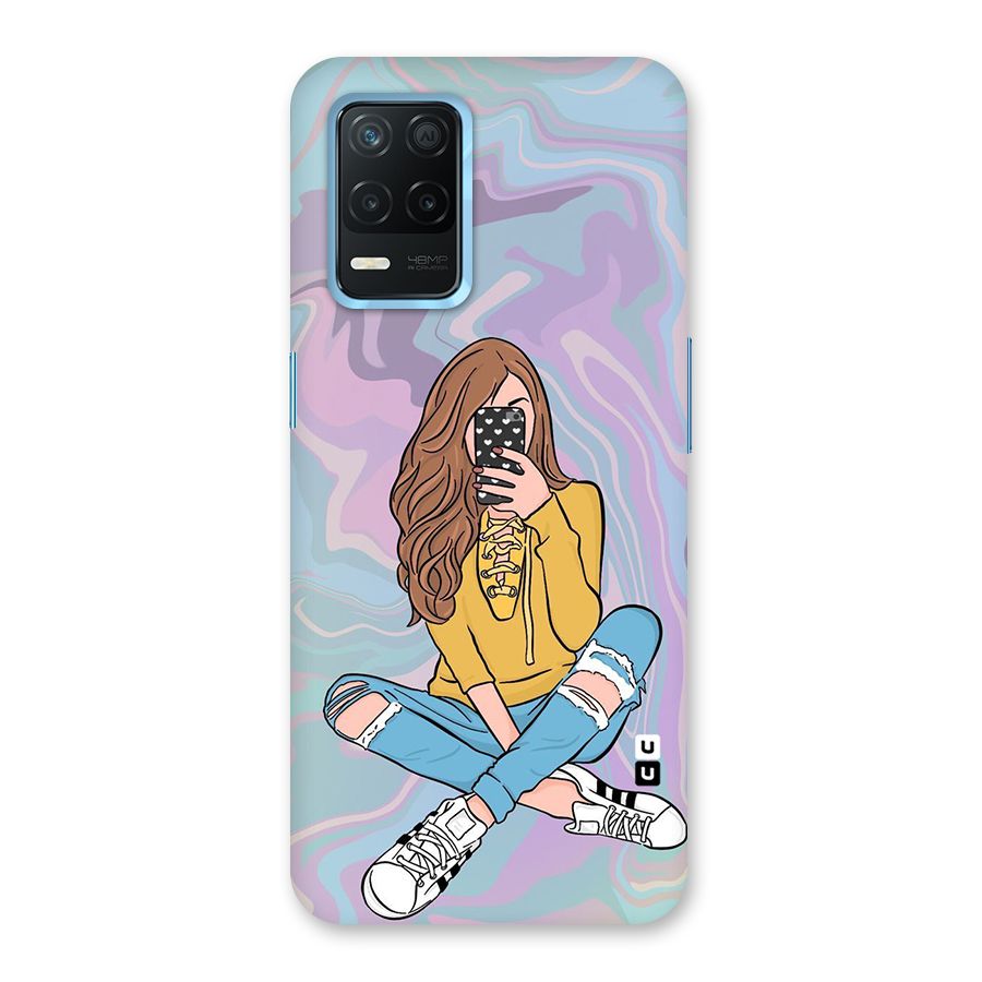 Selfie Girl Illustration Back Case for Realme 8s 5G