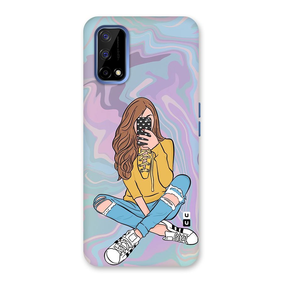 Selfie Girl Illustration Back Case for Realme Narzo 30 Pro