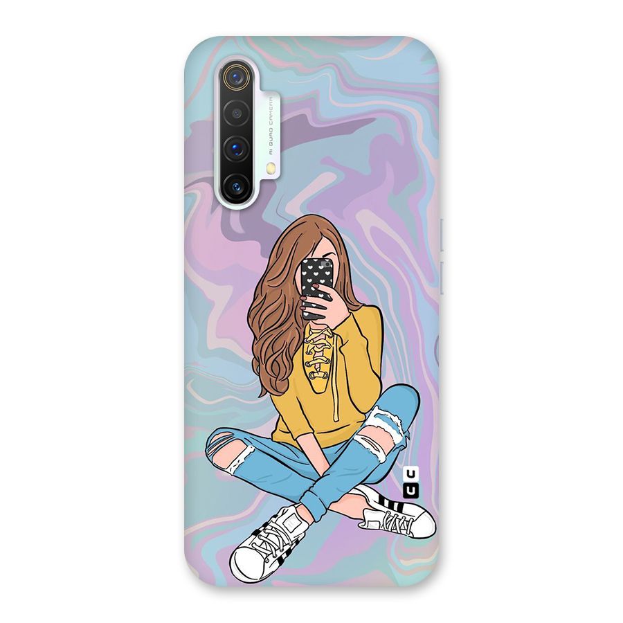 Selfie Girl Illustration Back Case for Realme X3 SuperZoom