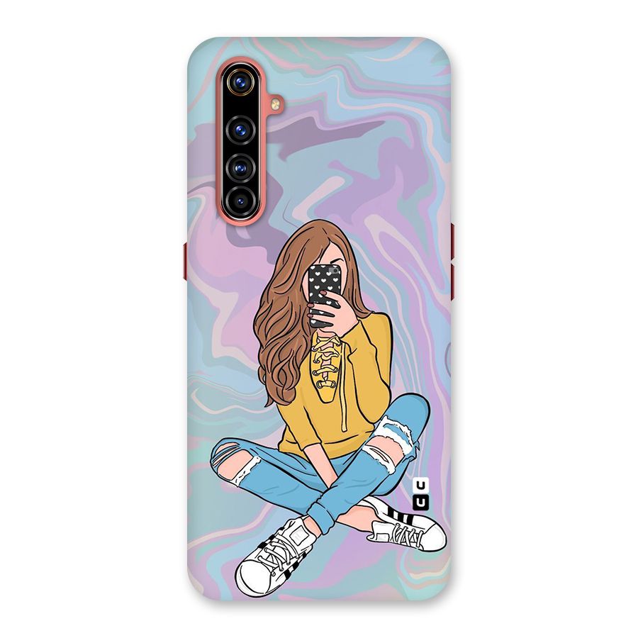 Selfie Girl Illustration Back Case for Realme X50 Pro