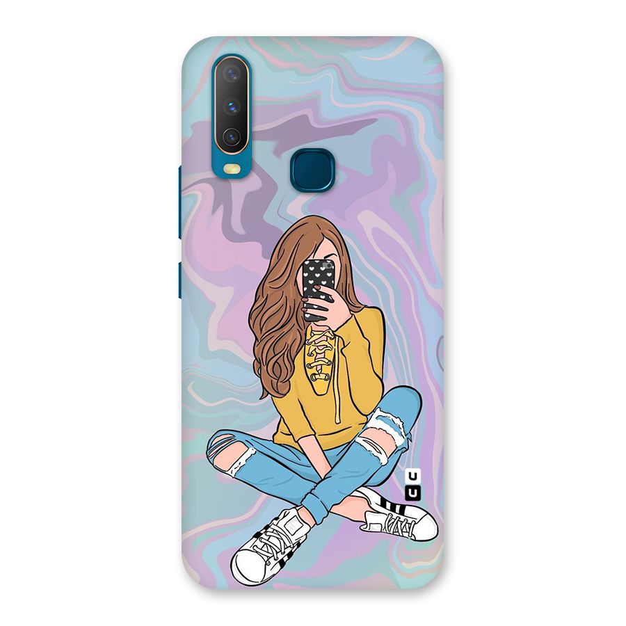 Selfie Girl Illustration Back Case for Vivo U10