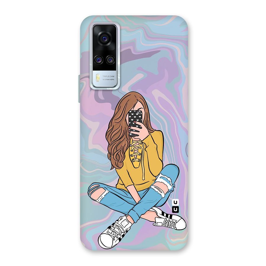 Selfie Girl Illustration Back Case for Vivo Y31