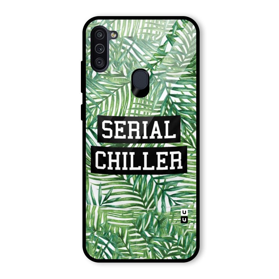 Serial Chiller Glass Back Case for Galaxy M11