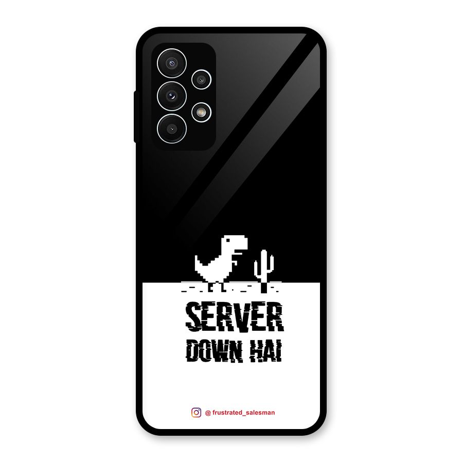 Server Down Hai Black Glass Back Case for Galaxy A23
