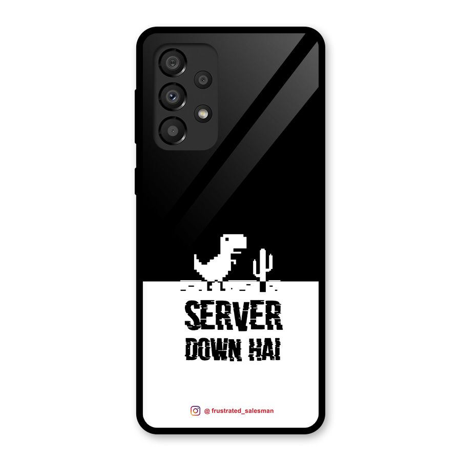 Server Down Hai Black Glass Back Case for Galaxy A33 5G
