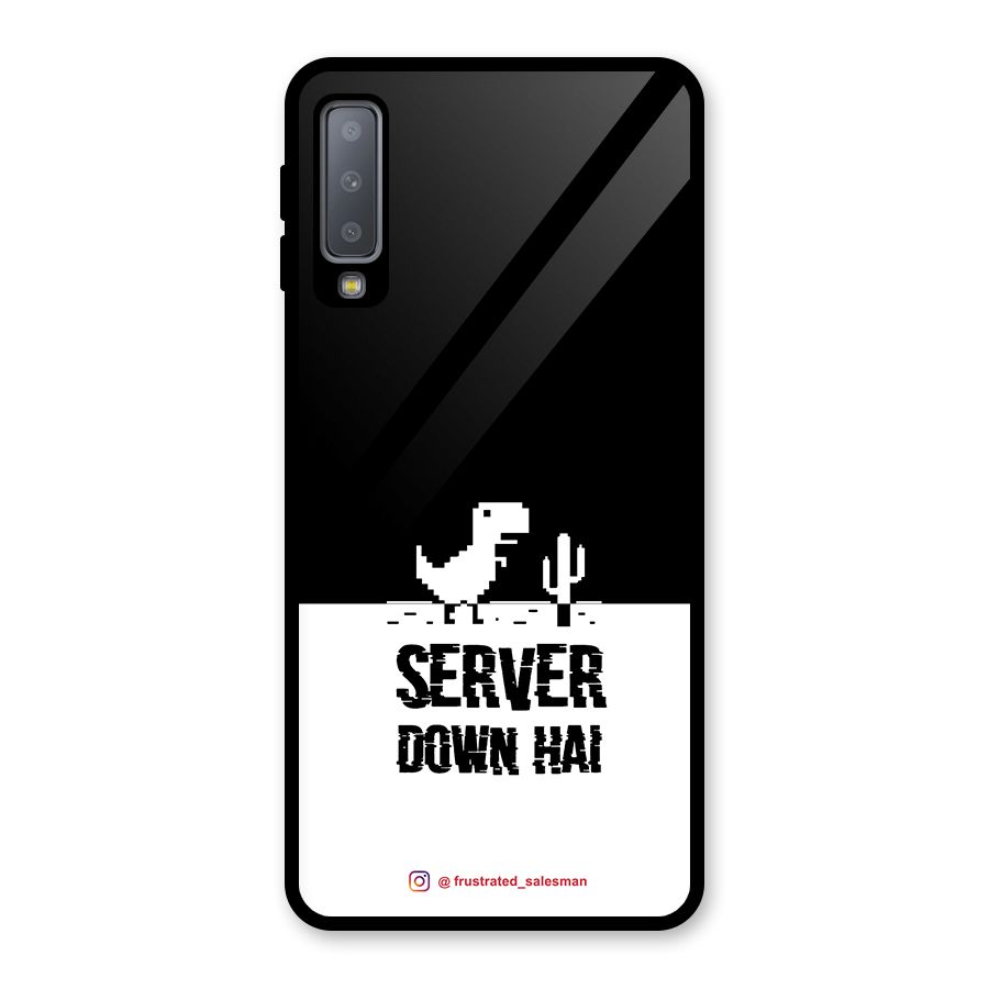 Server Down Hai Black Glass Back Case for Galaxy A7 (2018)