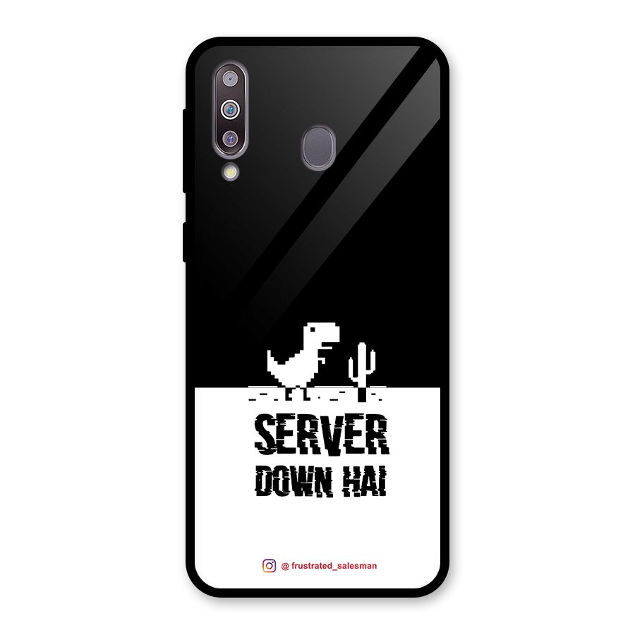 Server Down Hai Black Glass Back Case for Galaxy M30