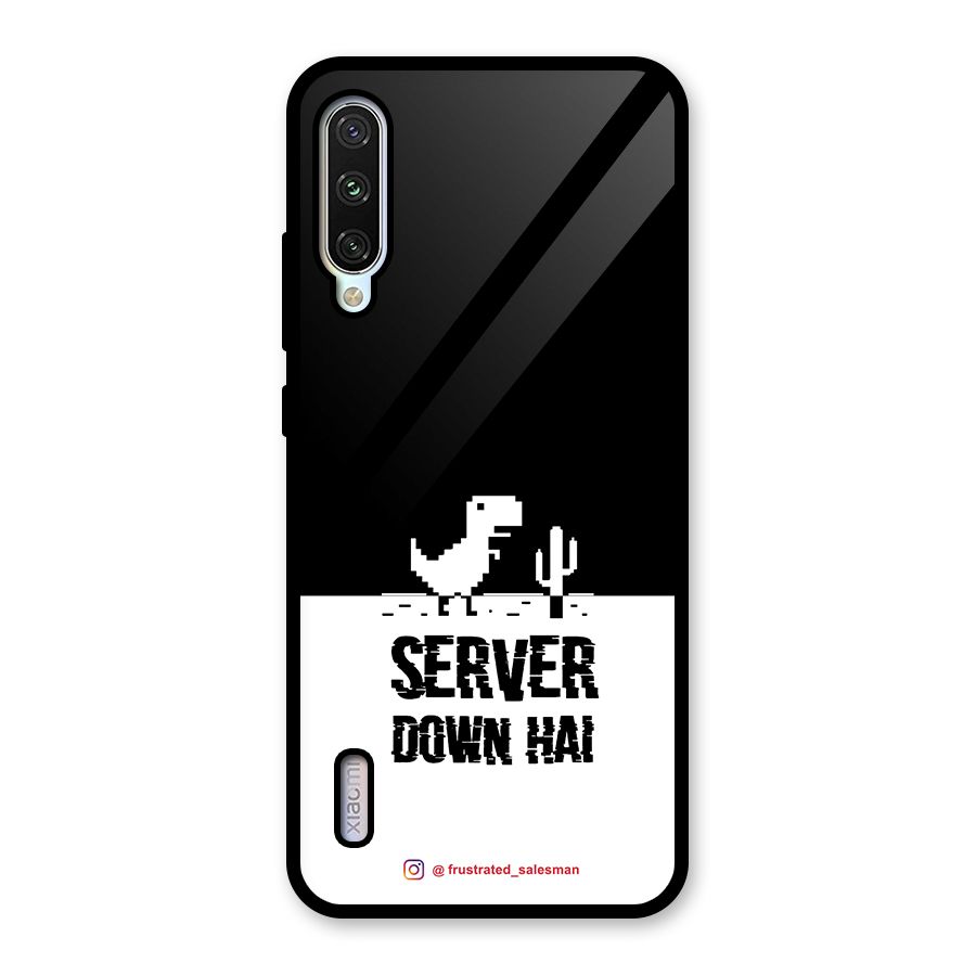 Server Down Hai Black Glass Back Case for Mi A3