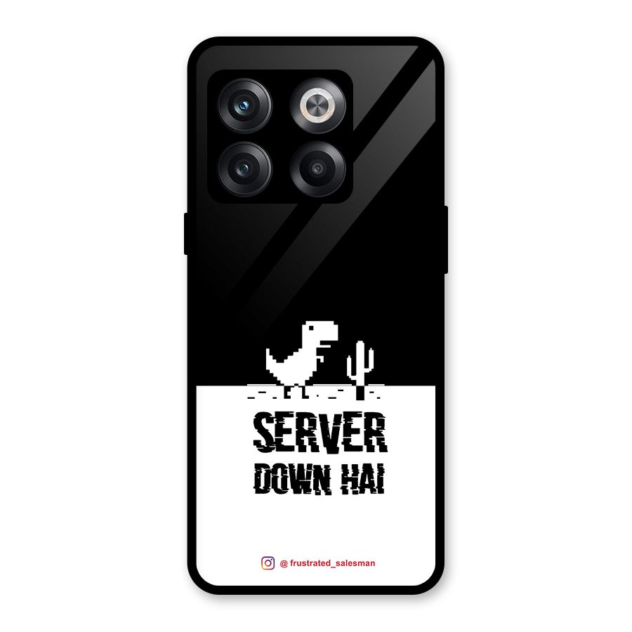 Server Down Hai Black Glass Back Case for OnePlus 10T