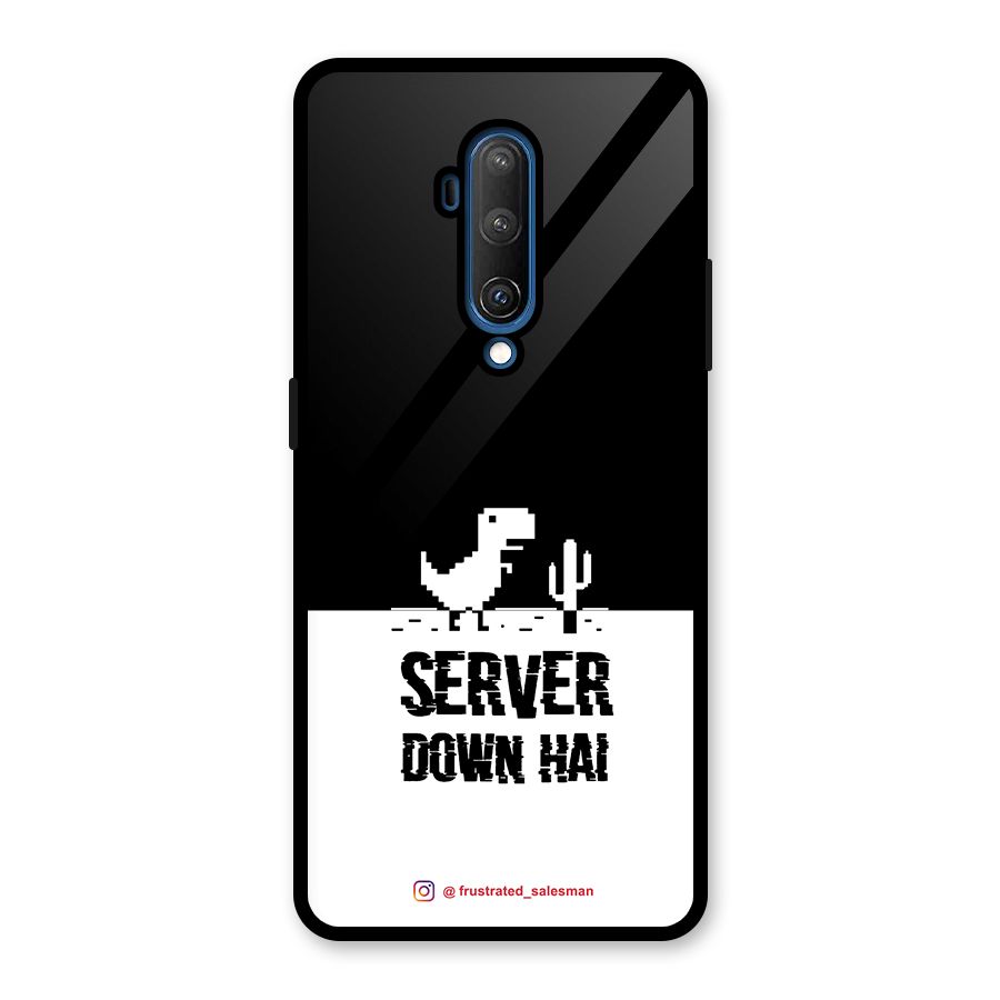 Server Down Hai Black Glass Back Case for OnePlus 7T Pro