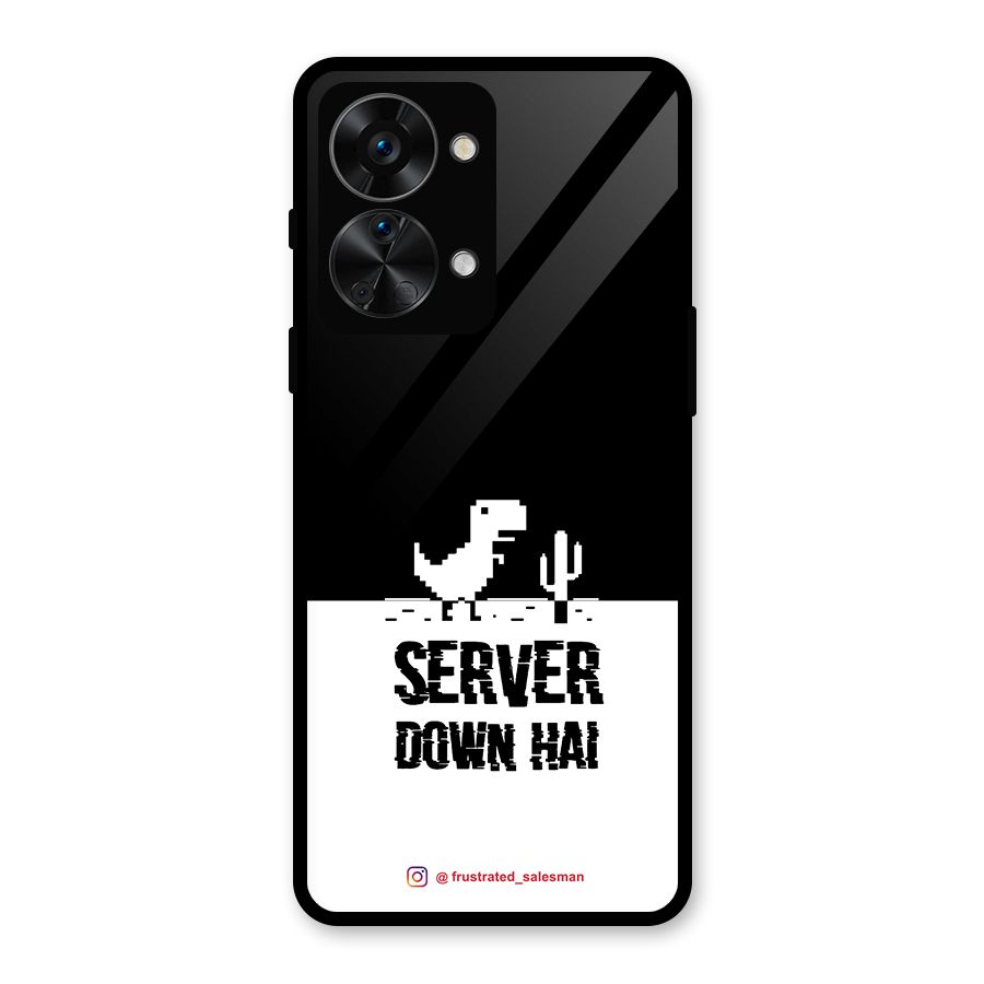Server Down Hai Black Glass Back Case for OnePlus Nord 2T