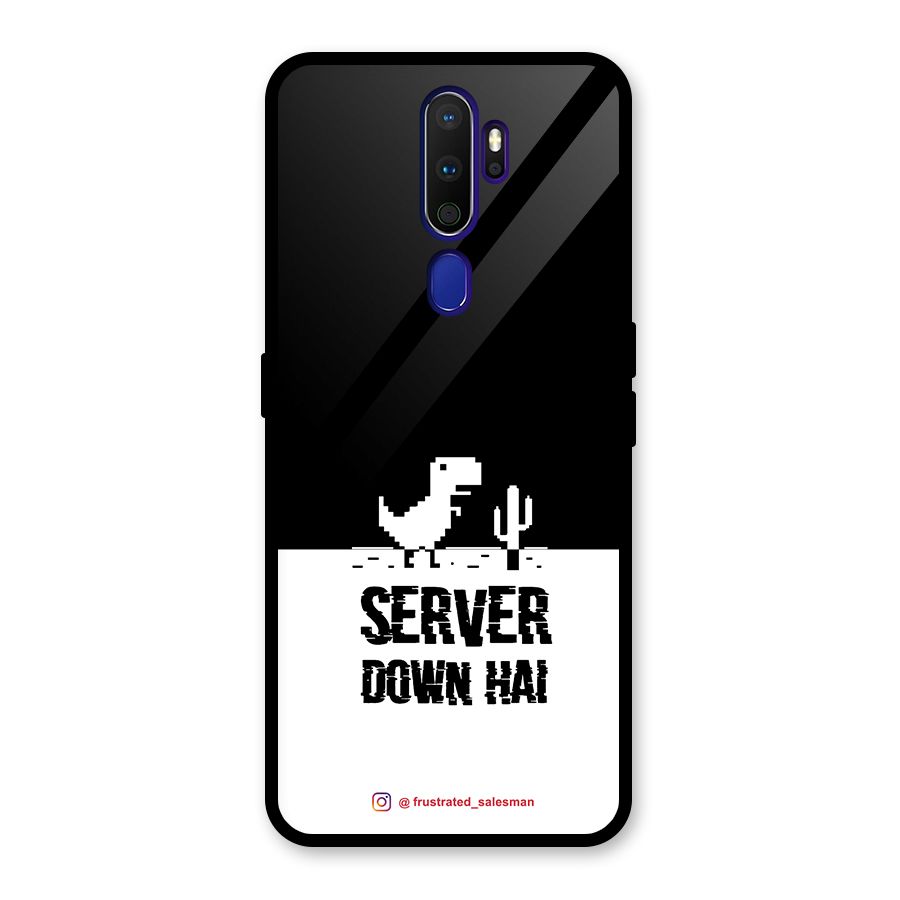 Server Down Hai Black Glass Back Case for Oppo A9 (2020)