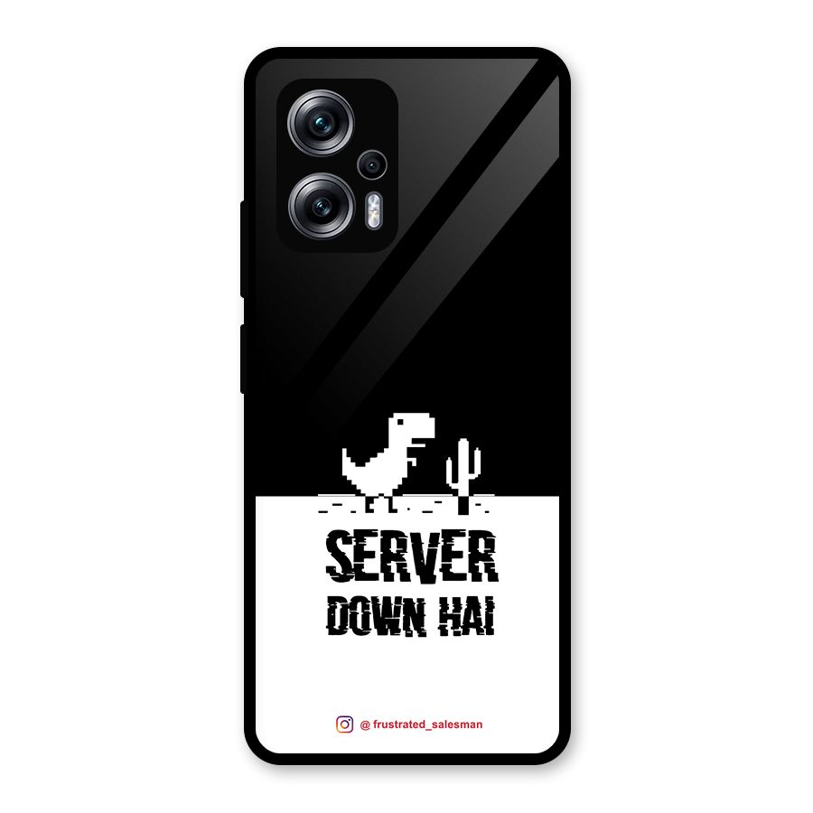 Server Down Hai Black Glass Back Case for Redmi K50i