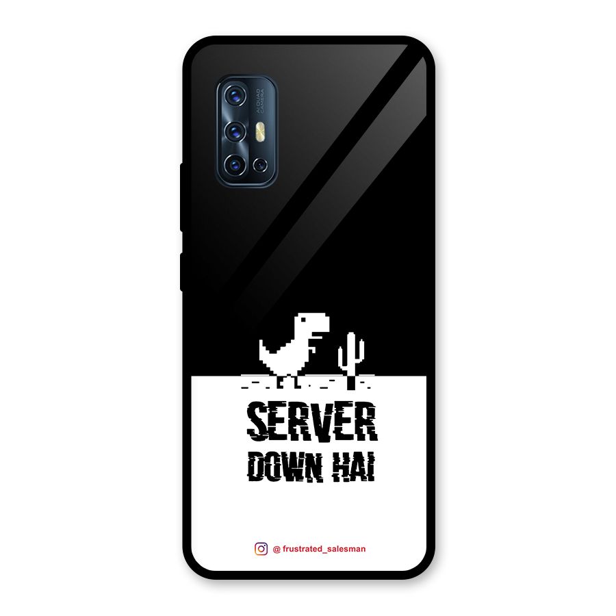 Server Down Hai Black Glass Back Case for Vivo V17