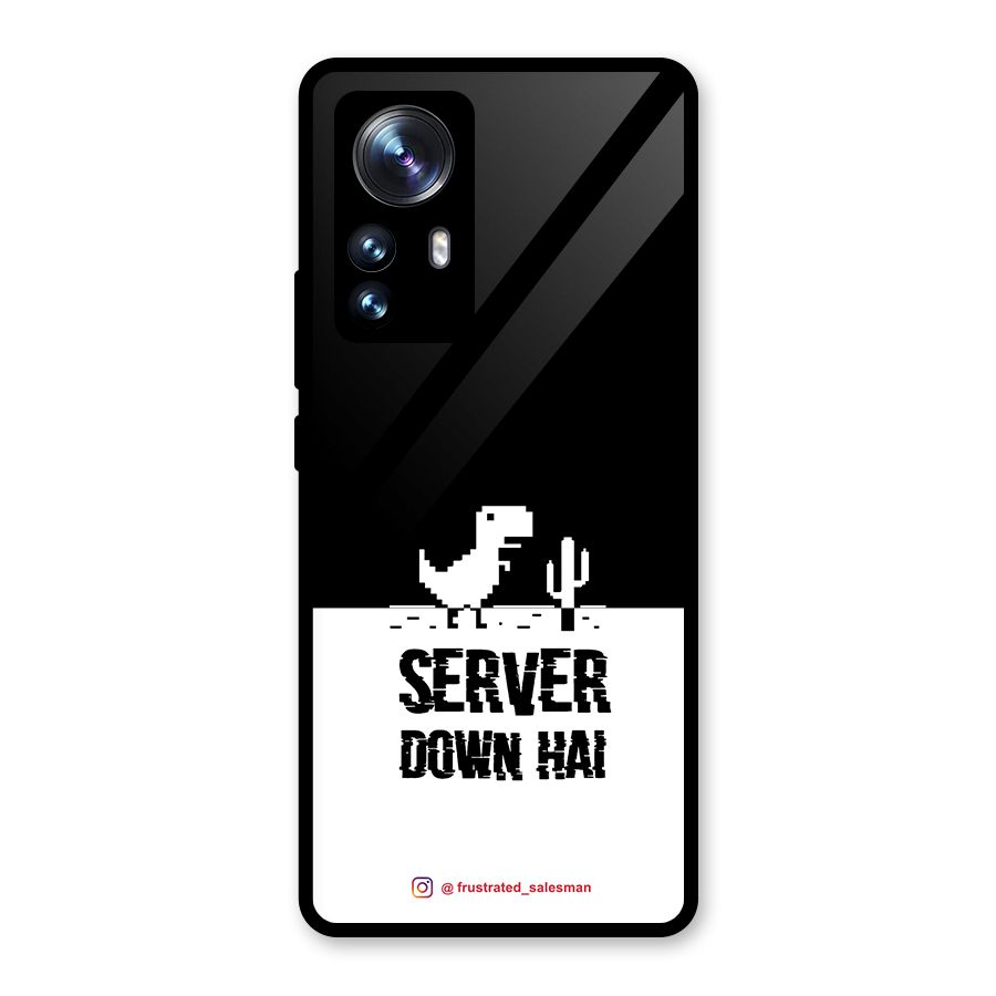 Server Down Hai Black Glass Back Case for Xiaomi 12 Pro