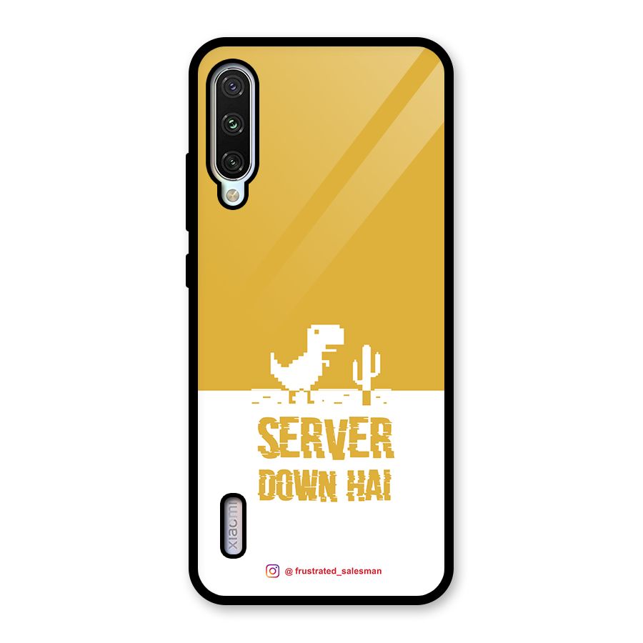 Server Down Hai Mustard Yellow Glass Back Case for Mi A3