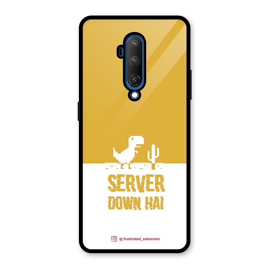 Server Down Hai Mustard Yellow Glass Back Case for OnePlus 7T Pro