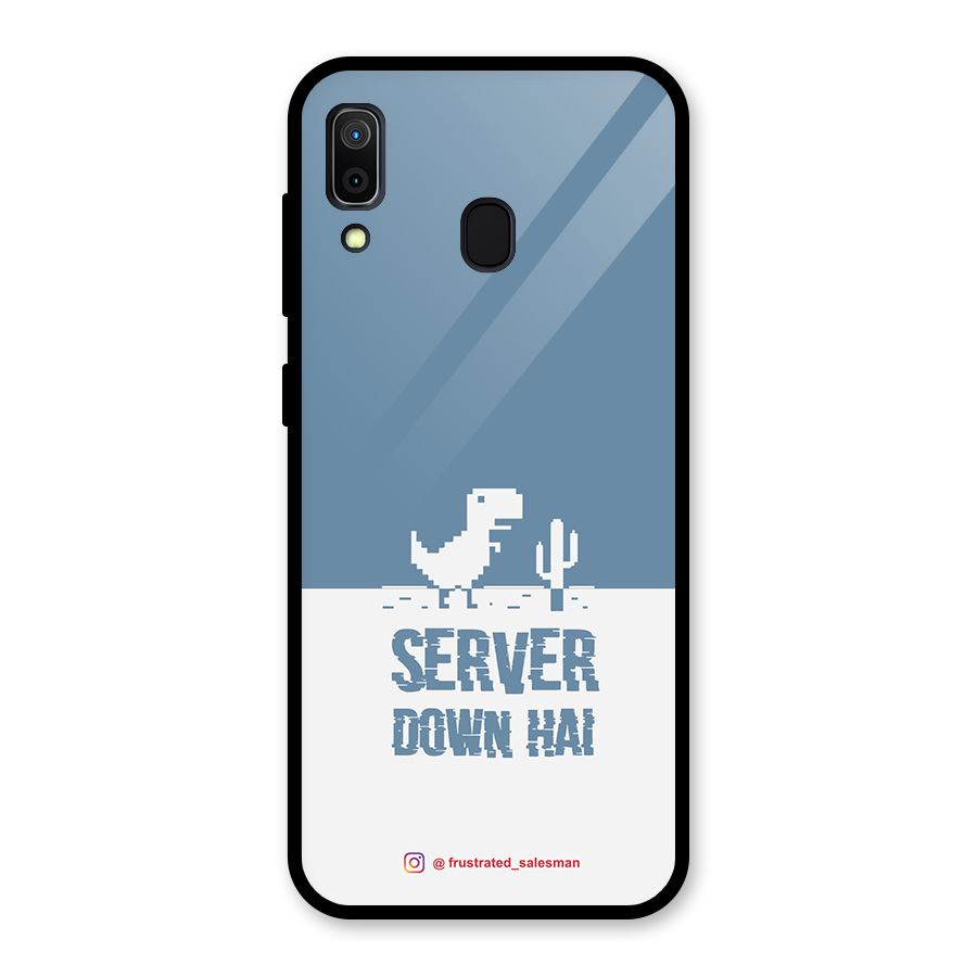 Server Down Hai SteelBlue Glass Back Case for Galaxy A30