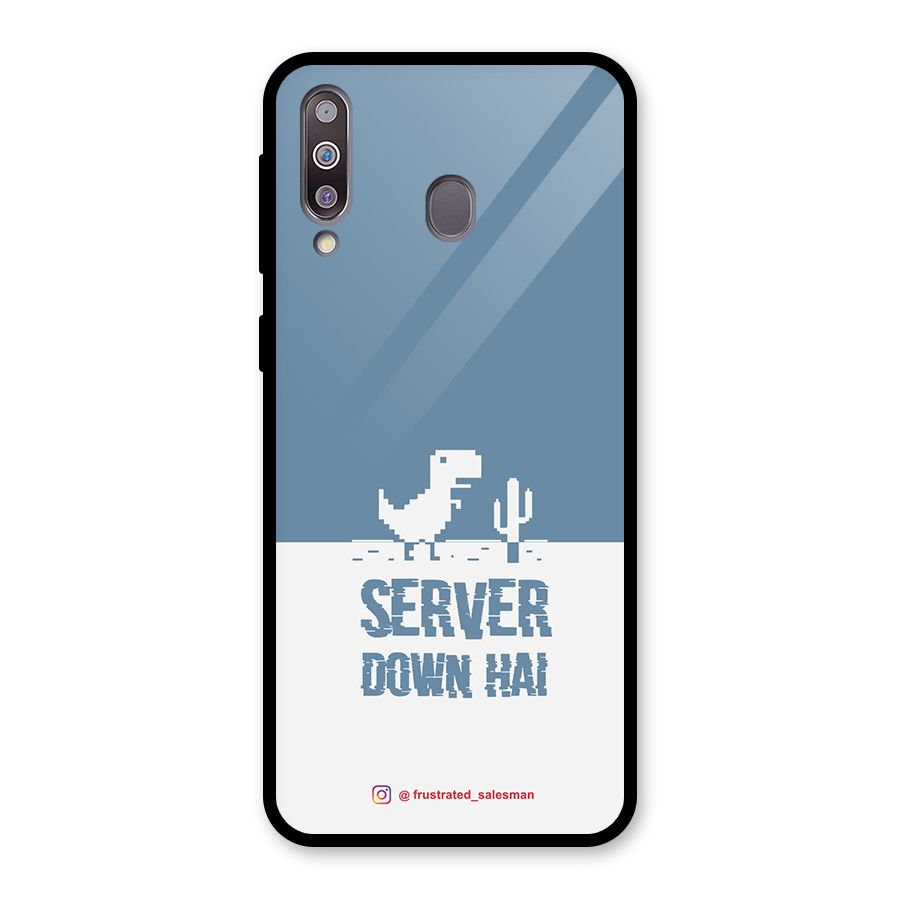 Server Down Hai SteelBlue Glass Back Case for Galaxy M30