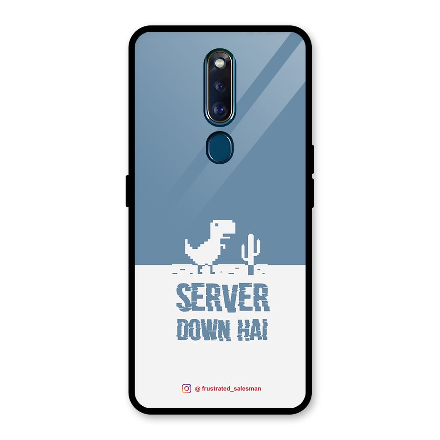 Server Down Hai SteelBlue Glass Back Case for Oppo F11 Pro