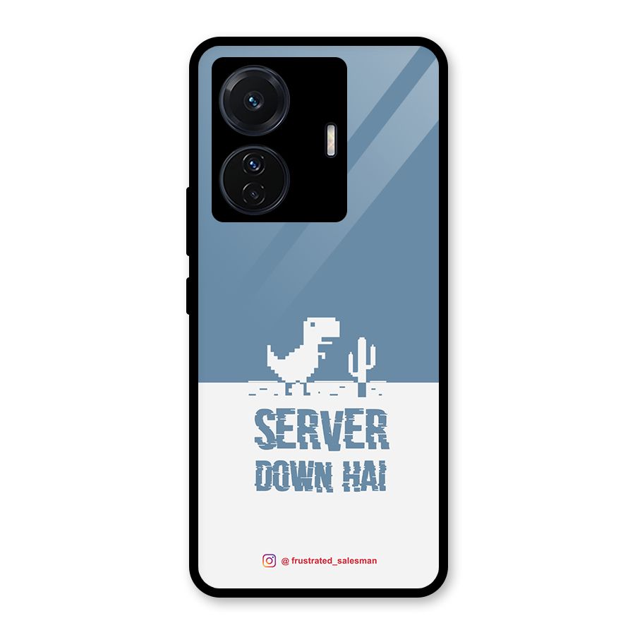 Server Down Hai SteelBlue Glass Back Case for Vivo T1 Pro