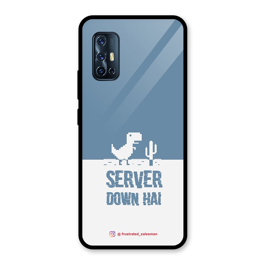 Server Down Hai SteelBlue Glass Back Case for Vivo V17