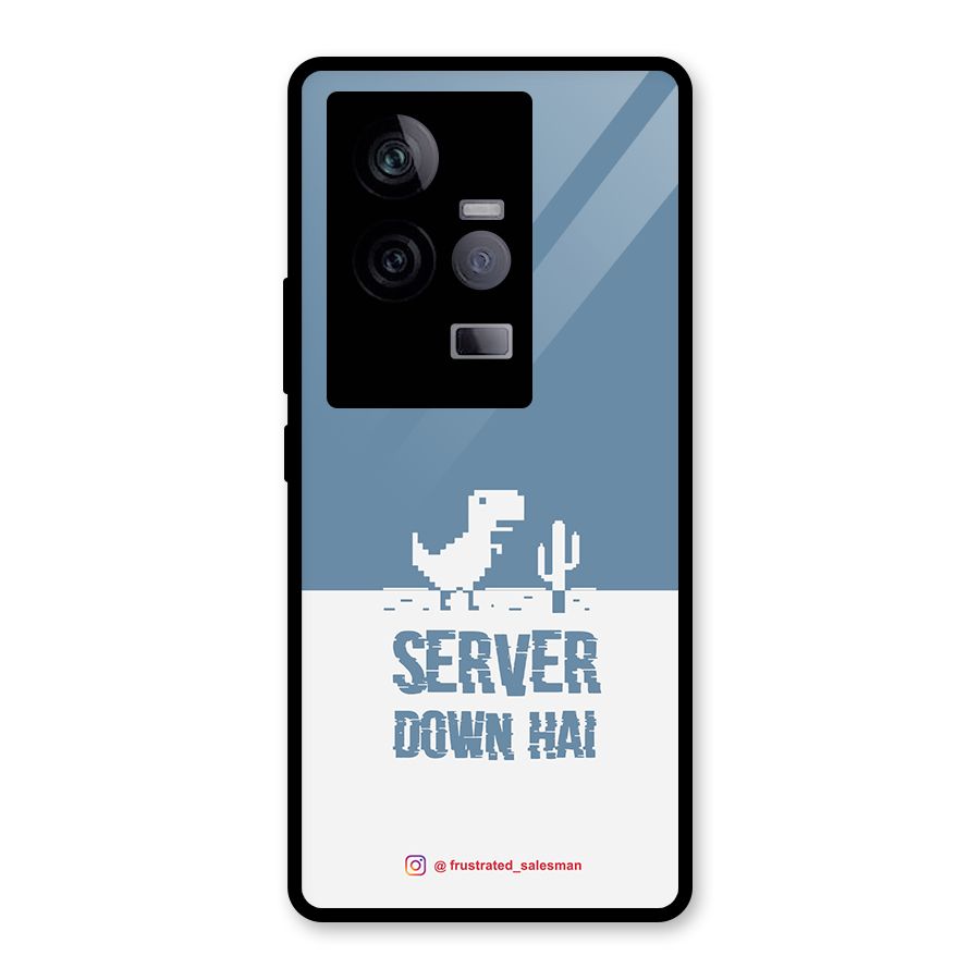Server Down Hai SteelBlue Glass Back Case for Vivo iQOO 11 5G