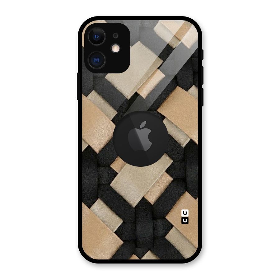 Shade Thread Glass Back Case for iPhone 11 Logo Cut