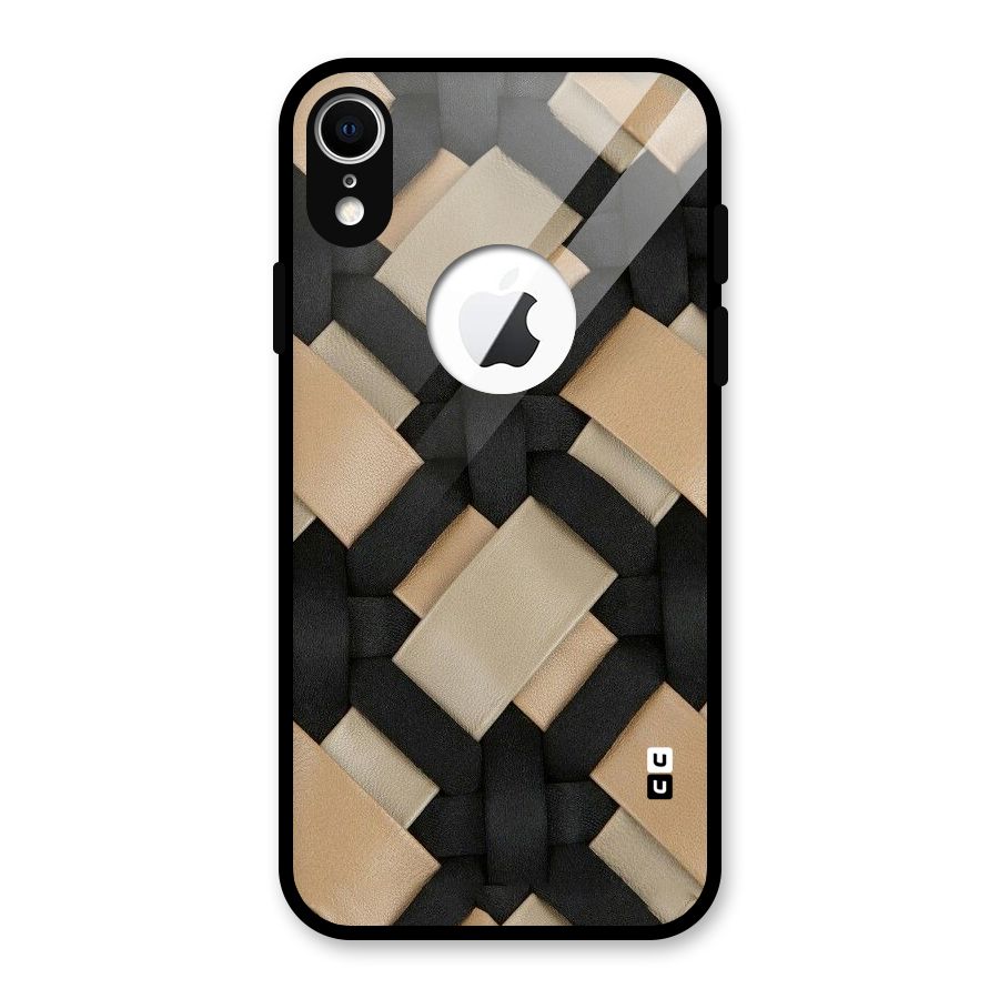 Shade Thread Glass Back Case for iPhone XR Logo Cut