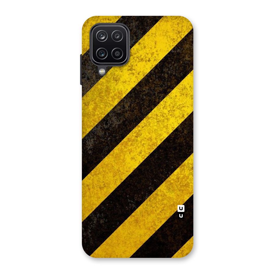 Shaded Yellow Stripes Back Case for Galaxy A12