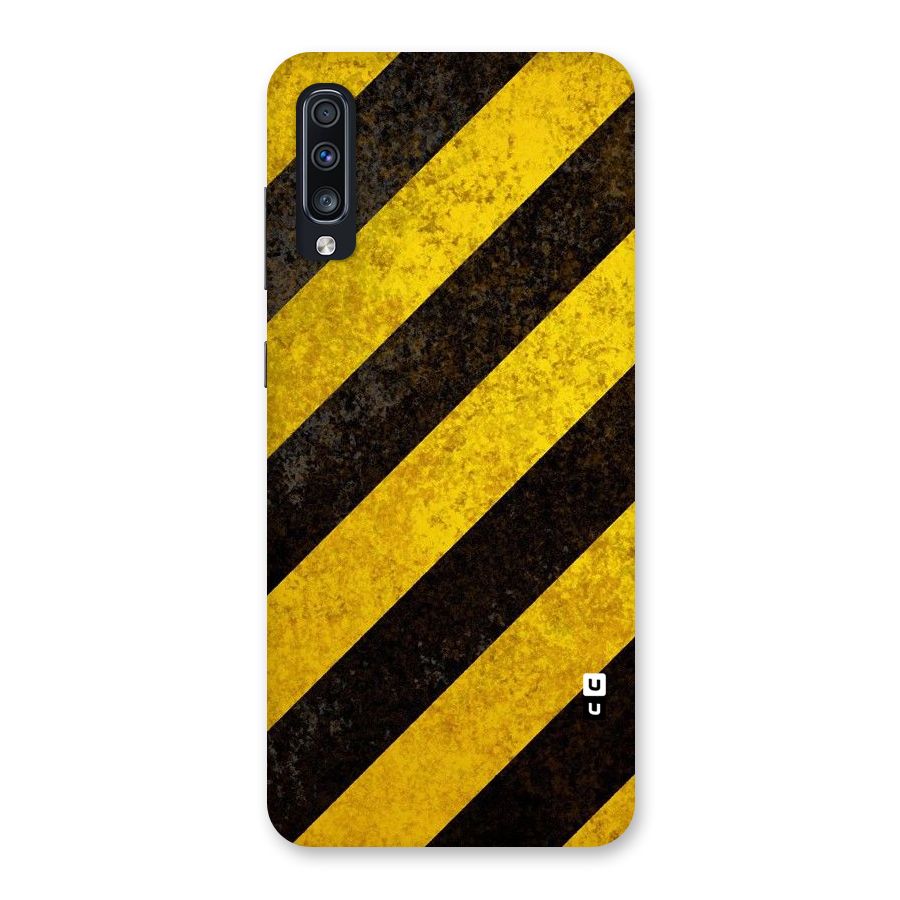 Shaded Yellow Stripes Back Case for Galaxy A70