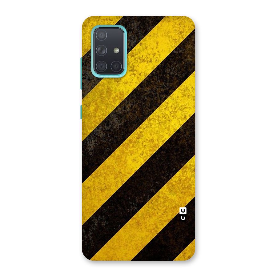 Shaded Yellow Stripes Back Case for Galaxy A71