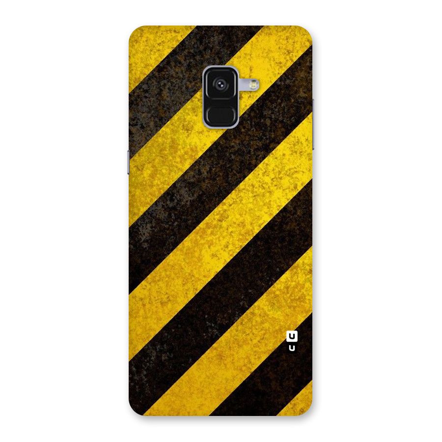 Shaded Yellow Stripes Back Case for Galaxy A8 Plus