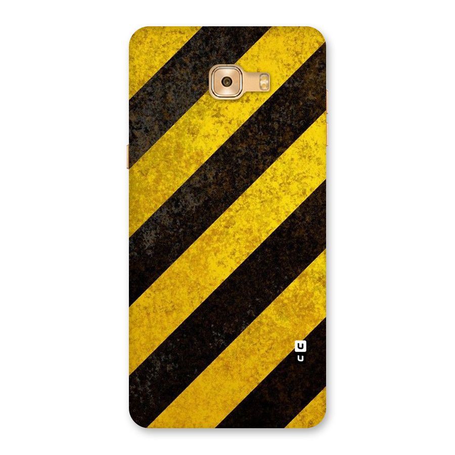 Shaded Yellow Stripes Back Case for Galaxy C9 Pro