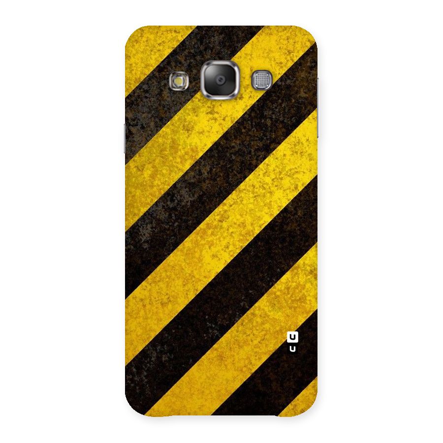 Shaded Yellow Stripes Back Case for Galaxy E7