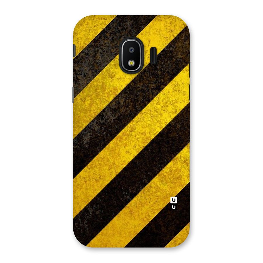 Shaded Yellow Stripes Back Case for Galaxy J2 Pro 2018