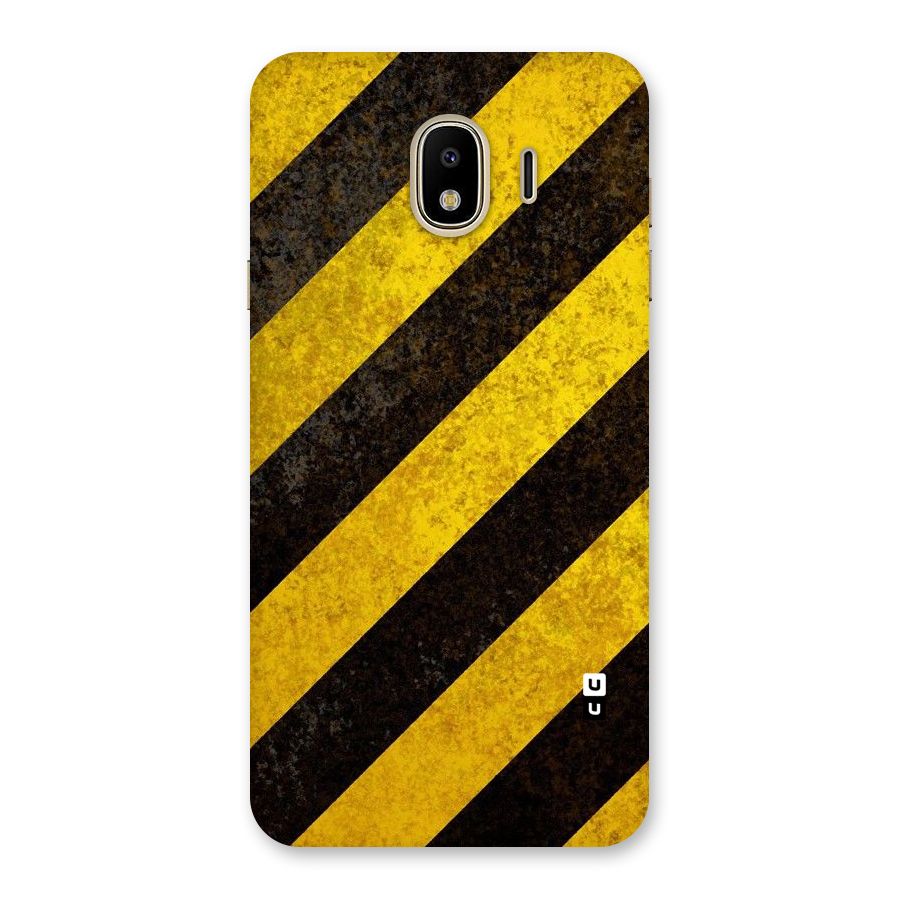 Shaded Yellow Stripes Back Case for Galaxy J4