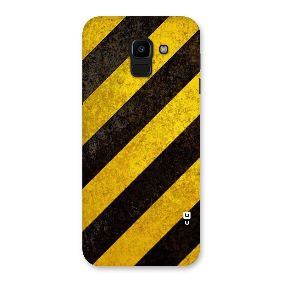 Shaded Yellow Stripes Back Case for Galaxy J6