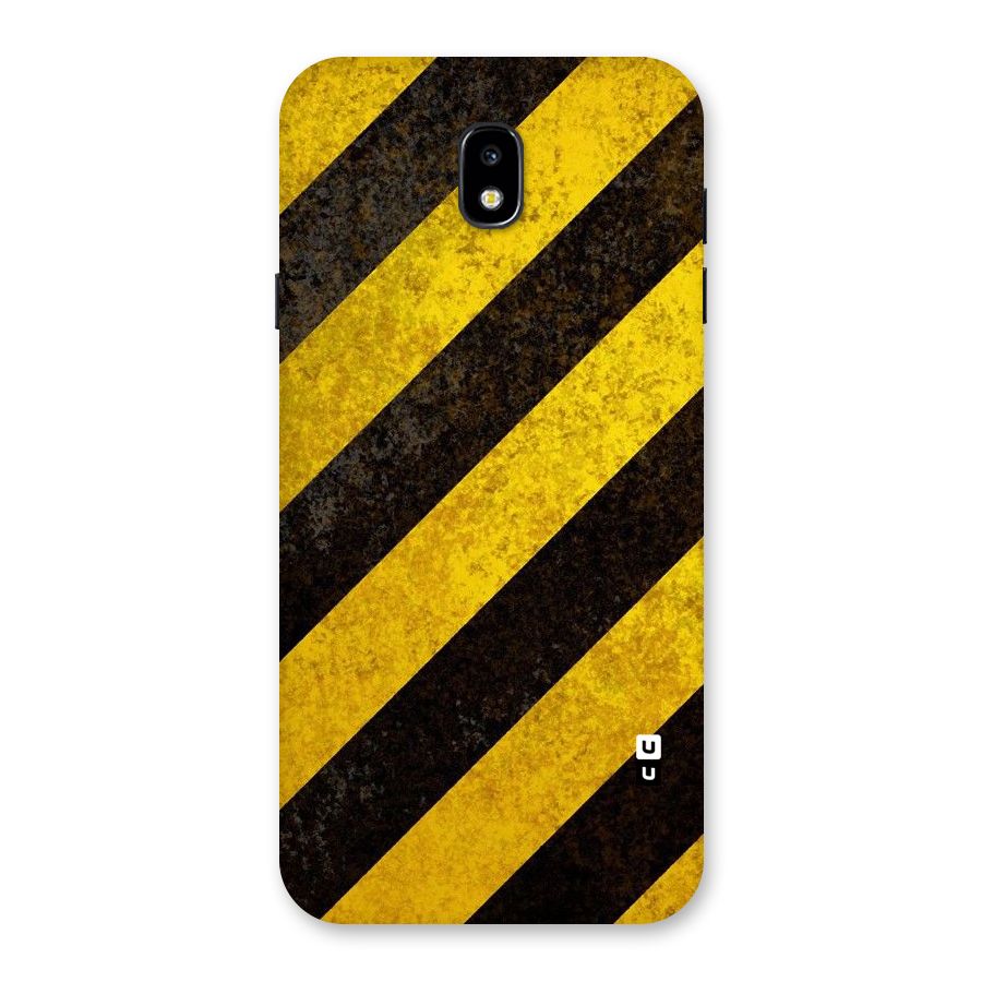 Shaded Yellow Stripes Back Case for Galaxy J7 Pro