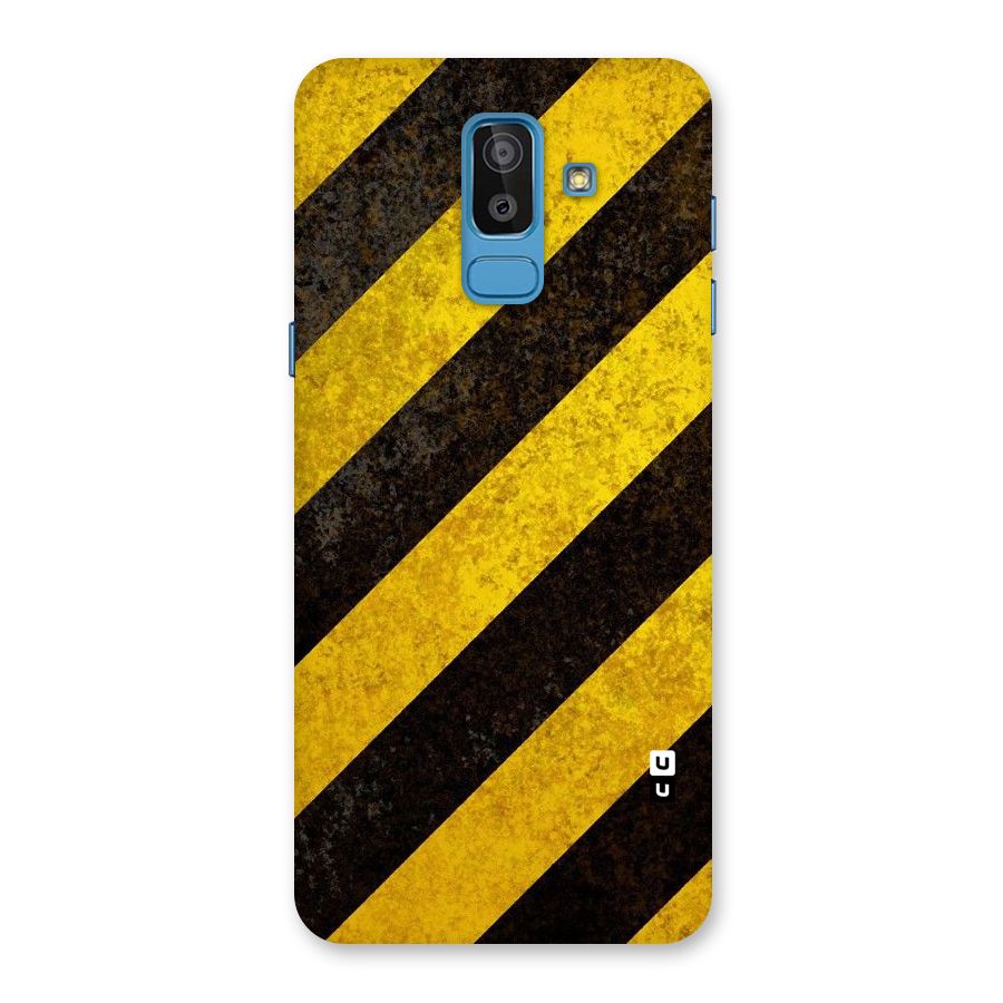 Shaded Yellow Stripes Back Case for Galaxy J8