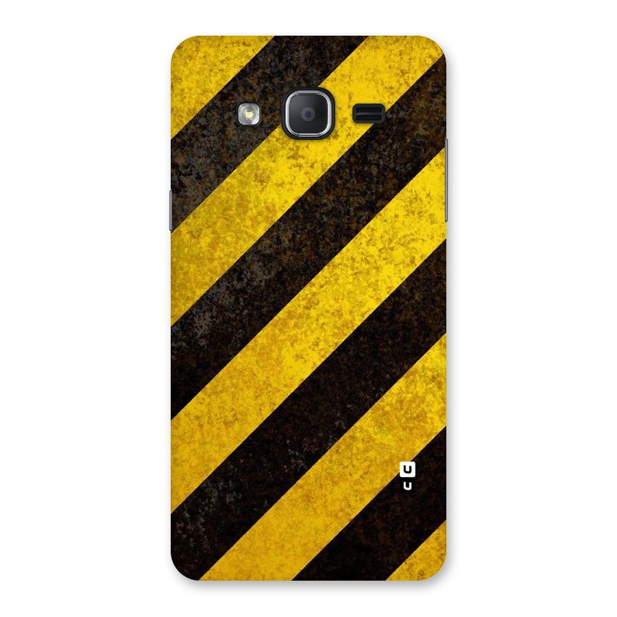 Shaded Yellow Stripes Back Case for Galaxy On7 2015