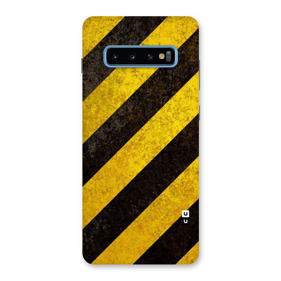 Shaded Yellow Stripes Back Case for Galaxy S10 Plus