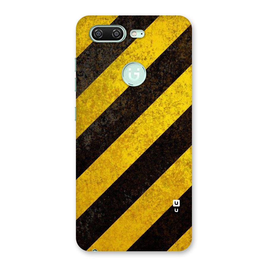 Shaded Yellow Stripes Back Case for Gionee S10