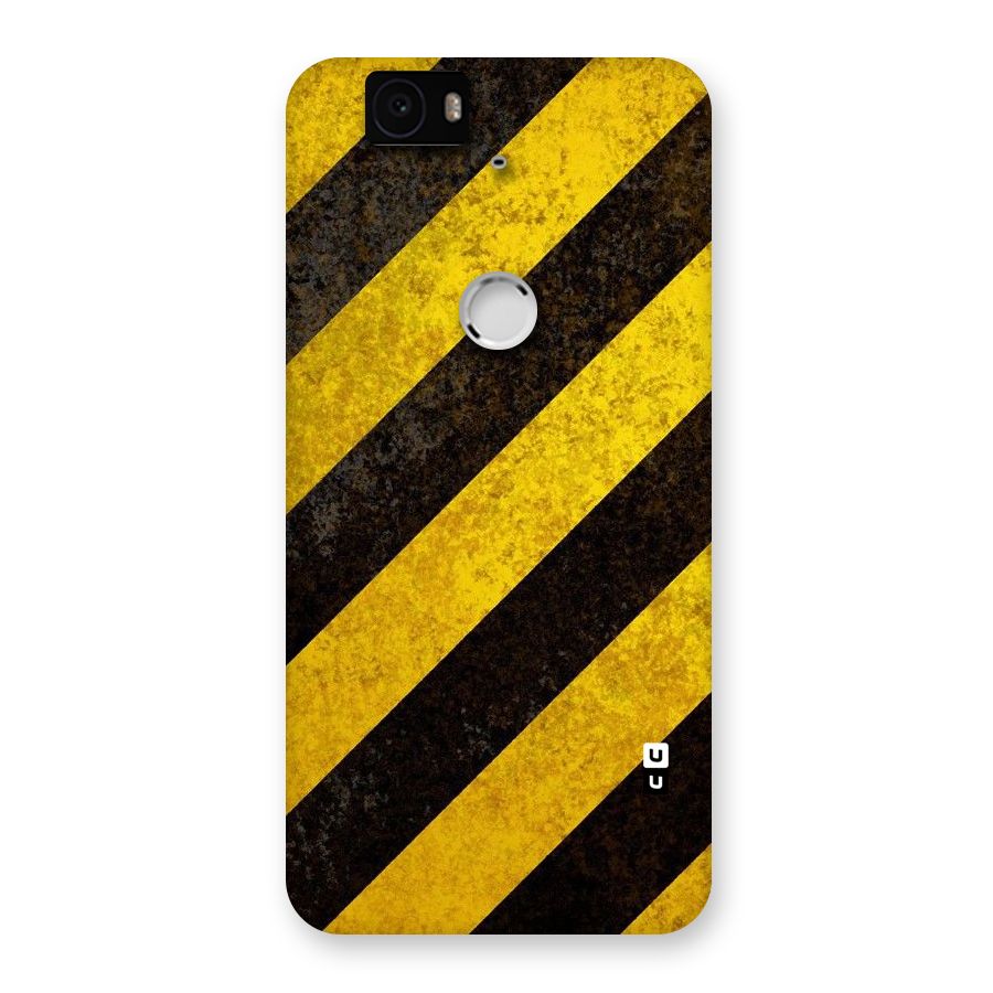 Shaded Yellow Stripes Back Case for Google Nexus-6P